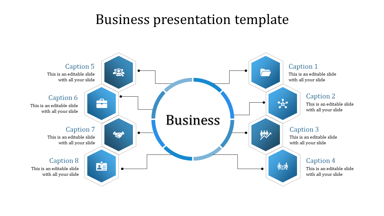business powerpoint-Business presentation template-8-blue